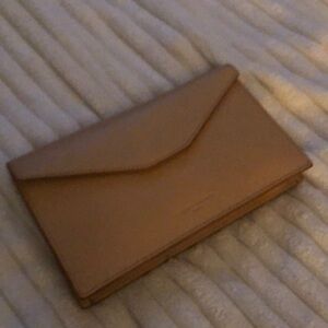 Liebeskind Berlin leather clutch in light salmon